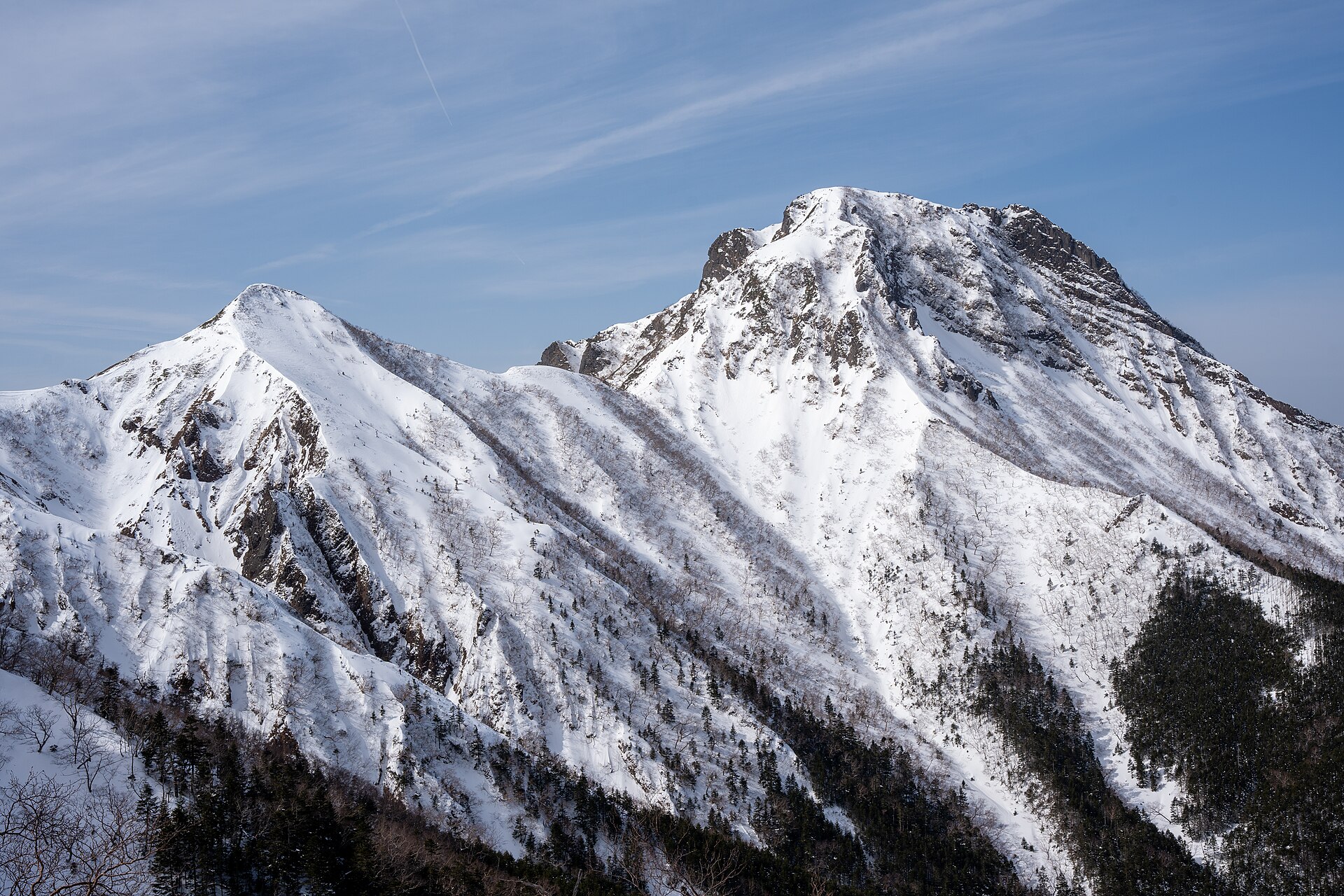 雪の赤岳(冬の八ヶ岳)